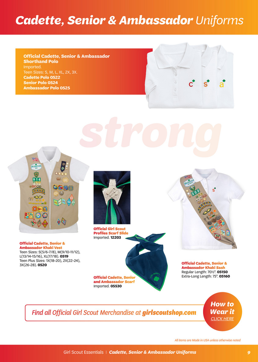 AMBASSADOR GIRL SCOUT VEST XL CADETTE// SR